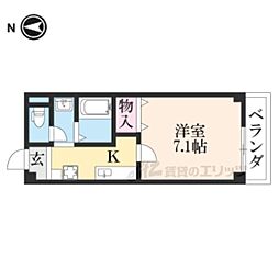 プラティーク 1Kの間取図画像