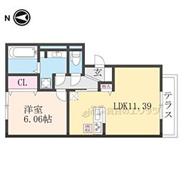 ベルコート川崎 1LDKの間取図画像