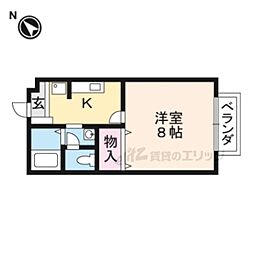 JR東海道・山陽本線 守山駅 バス10分 河西ニュータウン下車 徒歩5分の賃貸アパート 2階1Kの間取り