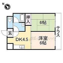 コーポ藤村 2DKの間取図画像