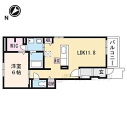 パラシオ2 1LDKの間取図画像