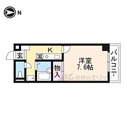 マジェスト旭 1Kの間取図画像