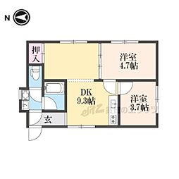 Prestige南高田 2LDKの間取図画像