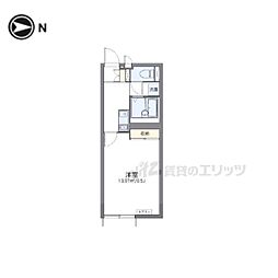 レオネクストかのう 1Kの間取図画像