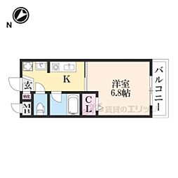 メゾン小西梅影5 1Kの間取図画像