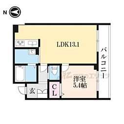セイキンズコート 1LDKの間取図画像