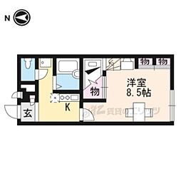レオパレス伊吹 1Kの間取図画像