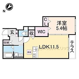 サリエンテ 1LDKの間取図画像