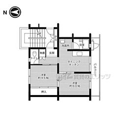 ビレッジハウス外町2号棟 2DKの間取図画像