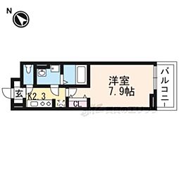 プロムナード 1Kの間取図画像