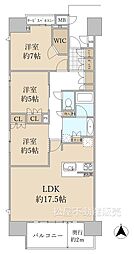 サンメゾン豊川稲荷サウス 3LDKの間取図画像