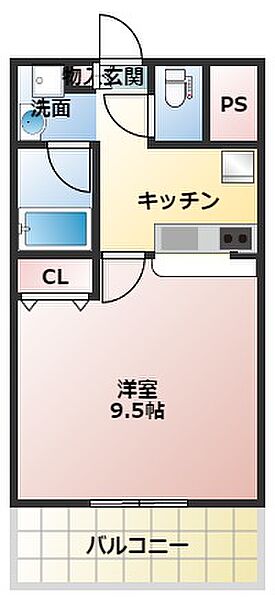 ペイサージュ ｜大阪府門真市常称寺町(賃貸マンション1K・2階・30.00㎡)の写真 その2