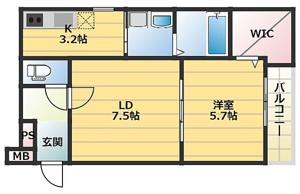 フジパレス上神田I番館 ｜大阪府寝屋川市上神田1丁目(賃貸アパート1LDK・2階・40.11㎡)の写真 その2