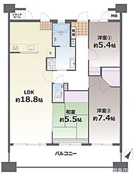間取図画像 3LDK