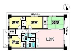 パストラルハイム白藤壱番館 4LDKの間取図画像