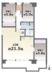 レヂオンス高江 3LDKの間取図画像