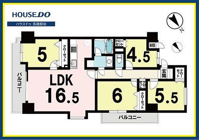 間取り ダイアパレス我孫子 5階/-