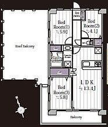 間取図画像 3LDK