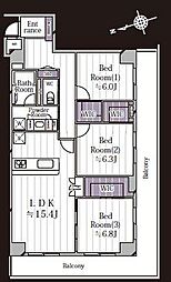 ライフプラザ六実 3LDKの間取図画像