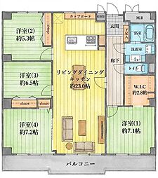 マンション沼南エリカ10号棟 4LDKの間取図画像