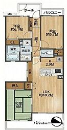 新柏ガーデニア東の街弐番館 3LDKの間取図画像