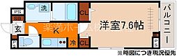 コンチェストIII祥豊 3階1Kの間取り