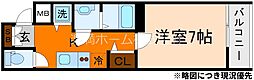 アドバンス京都烏丸町 1Kの間取図画像