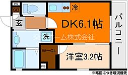 Live Flat京都西院 1DKの間取図画像
