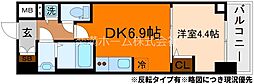CREST TAPP 京都太秦天神川 dex I 1DKの間取図画像