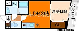 ARCA嵯峨嵐山 1LDKの間取図画像
