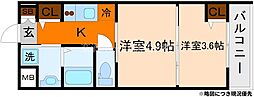 MJC京都EsTRUTH 2Kの間取図画像