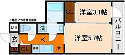 MJC京都EsTRUTH 2Kの間取図画像