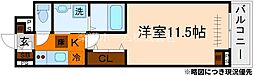 たばさはうすII 1Kの間取図画像