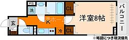 京都市北区大宮東小野堀町アパート 1Kの間取図画像