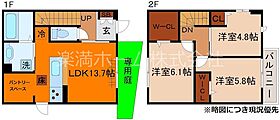 ヴィラージュ・ディオC  ｜ 京都府京都市西京区松室吾田神町（賃貸一戸建3LDK・--・76.00㎡） その2