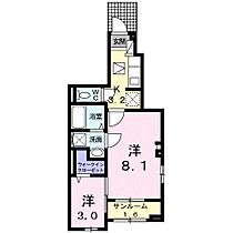 レグルス 101 ｜ 岐阜県岐阜市細畑６丁目（賃貸アパート2K・1階・36.96㎡） その2