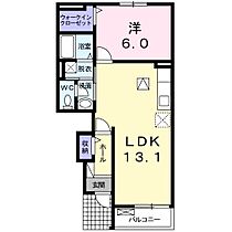 ワームス 105 ｜ 岐阜県岐阜市尻毛２丁目（賃貸アパート1LDK・1階・45.39㎡） その2