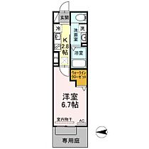 Schlosse Fuji VIII(シュロッセフジ) 103 ｜ 岐阜県岐阜市折立（賃貸アパート1K・1階・25.01㎡） その2