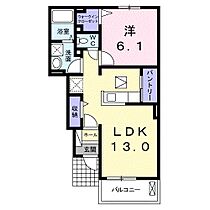 がーでんはうすＹ・III 103 ｜ 岐阜県本巣郡北方町高屋（賃貸アパート1LDK・1階・45.77㎡） その2