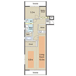 U・TOPIAHILLS 2LDKの間取図画像