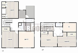 宮崎貸家(萱場) 1階4DKの間取り