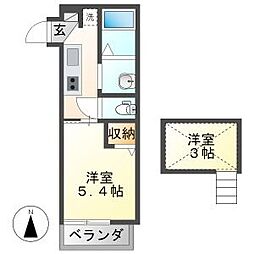 fioregirasole 1Kの間取図画像