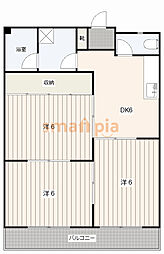 岐東コーポラス 3DKの間取図画像