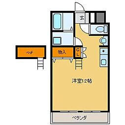 メゾンサファイヤ ワンルームの間取図画像