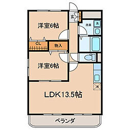 セントリア21 2LDKの間取図画像