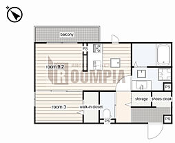 仮)D-ROOM折立 1LDKの間取図画像