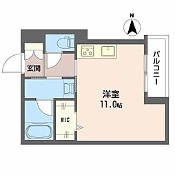 シャーメゾン月の杜 ワンルームの間取図画像