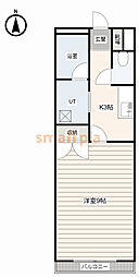 STAGEA-1 1Kの間取図画像
