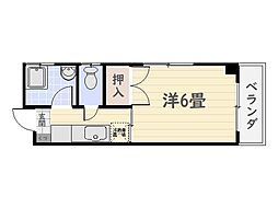 日高ビル 1Kの間取図画像