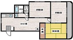 ニューセンタービル 3DKの間取図画像